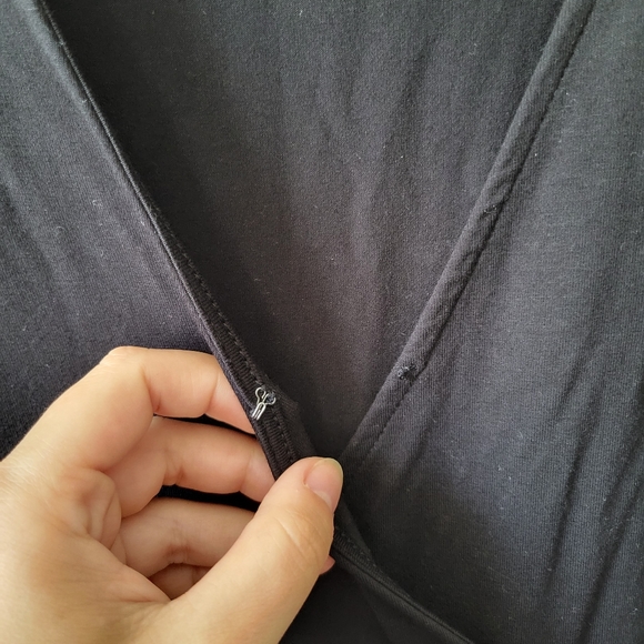 Black Jersey Midi Wrap Dress - Picture 4 of 4